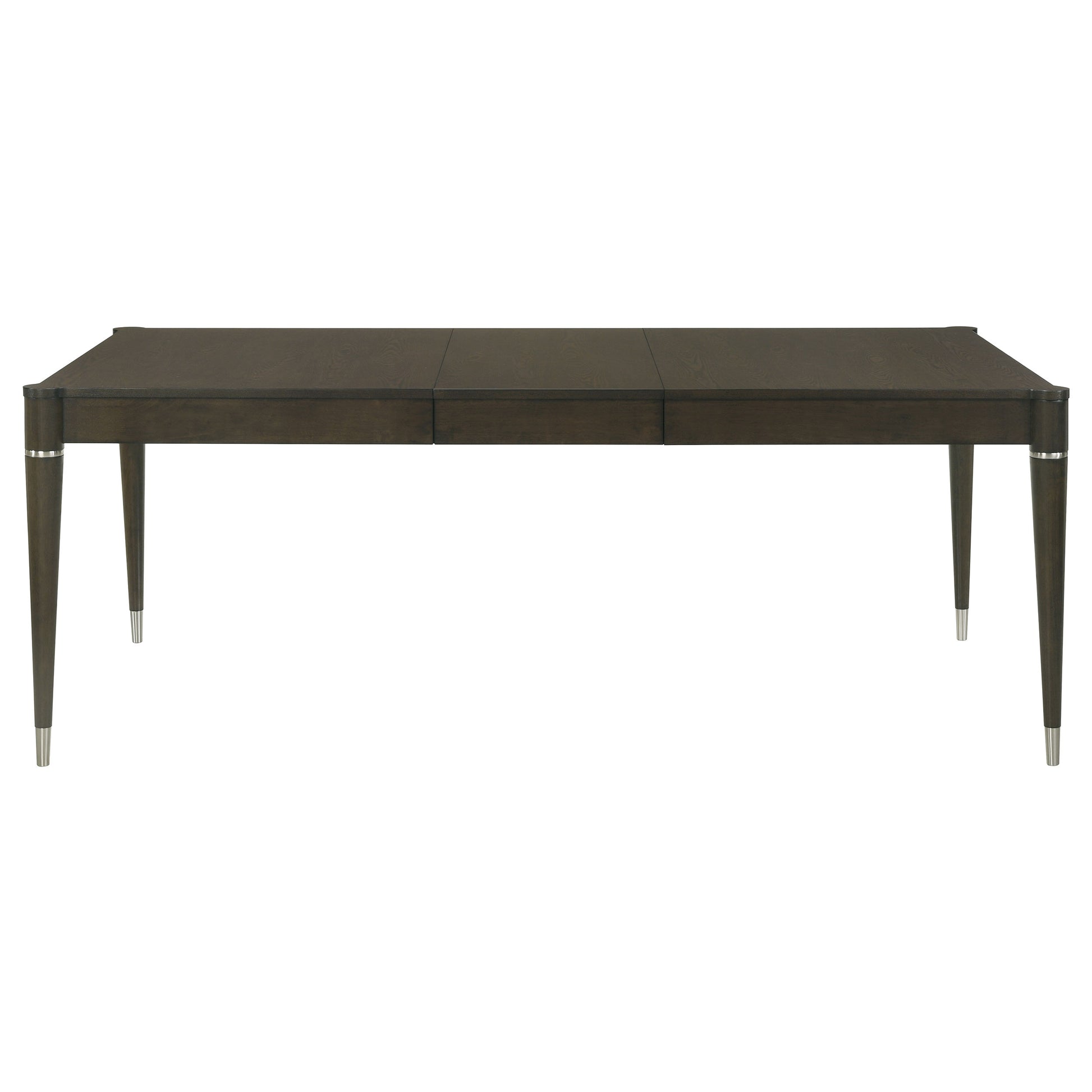 Ash Brown Rubberwood Dining Table with Removable Leaf for Dining Room