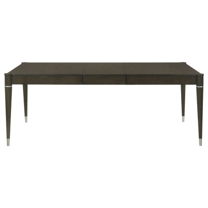 Ash Brown Rubberwood Dining Table with Removable Leaf for Dining Room