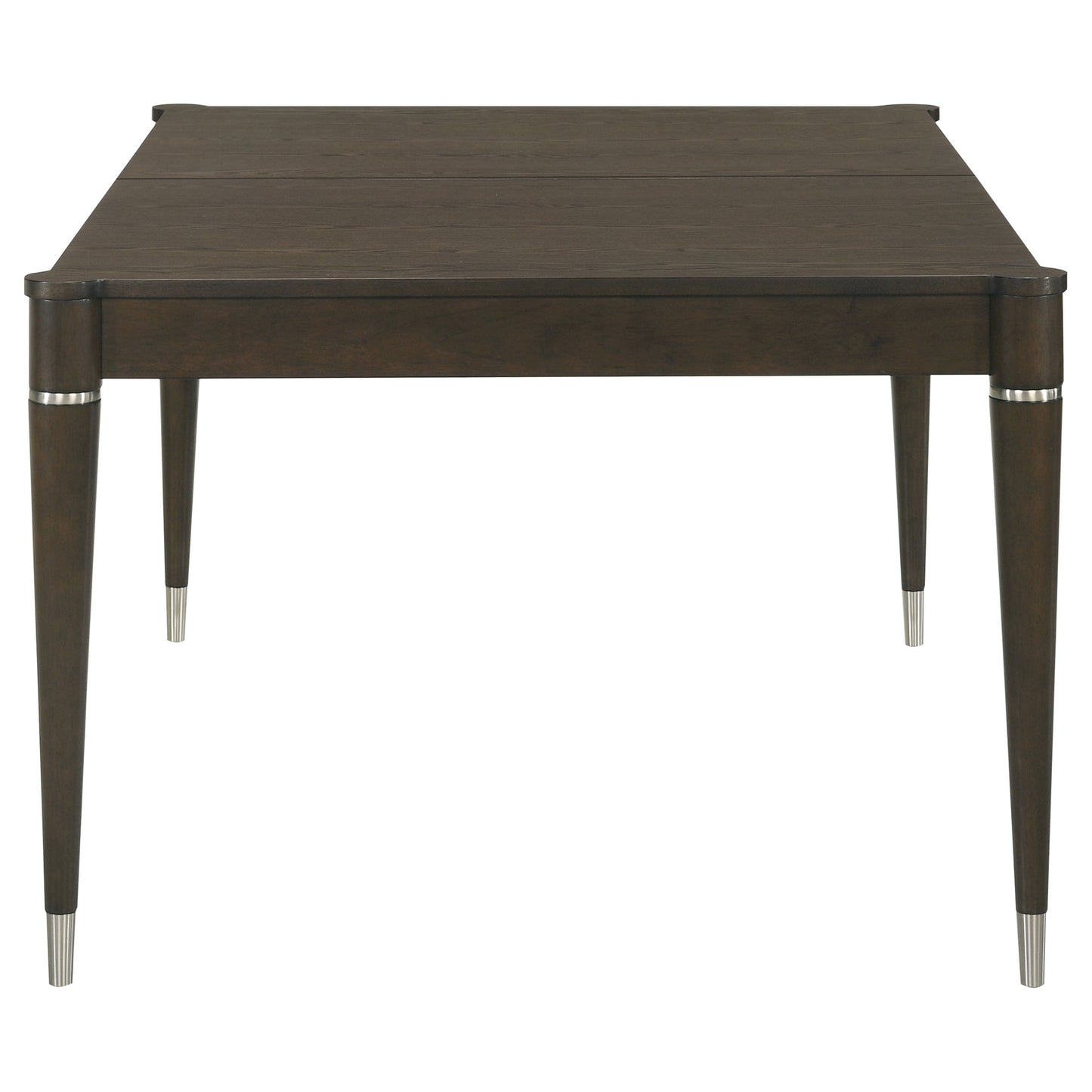 Ash Brown Rubberwood Dining Table with Removable Leaf for Dining Room