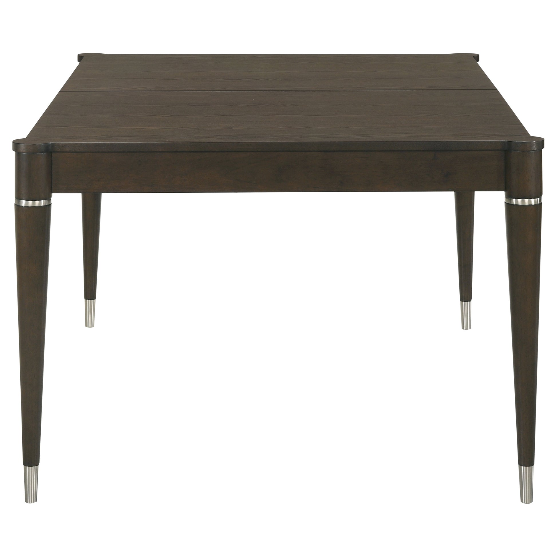 Ash Brown Rubberwood Dining Table with Removable Leaf for Dining Room