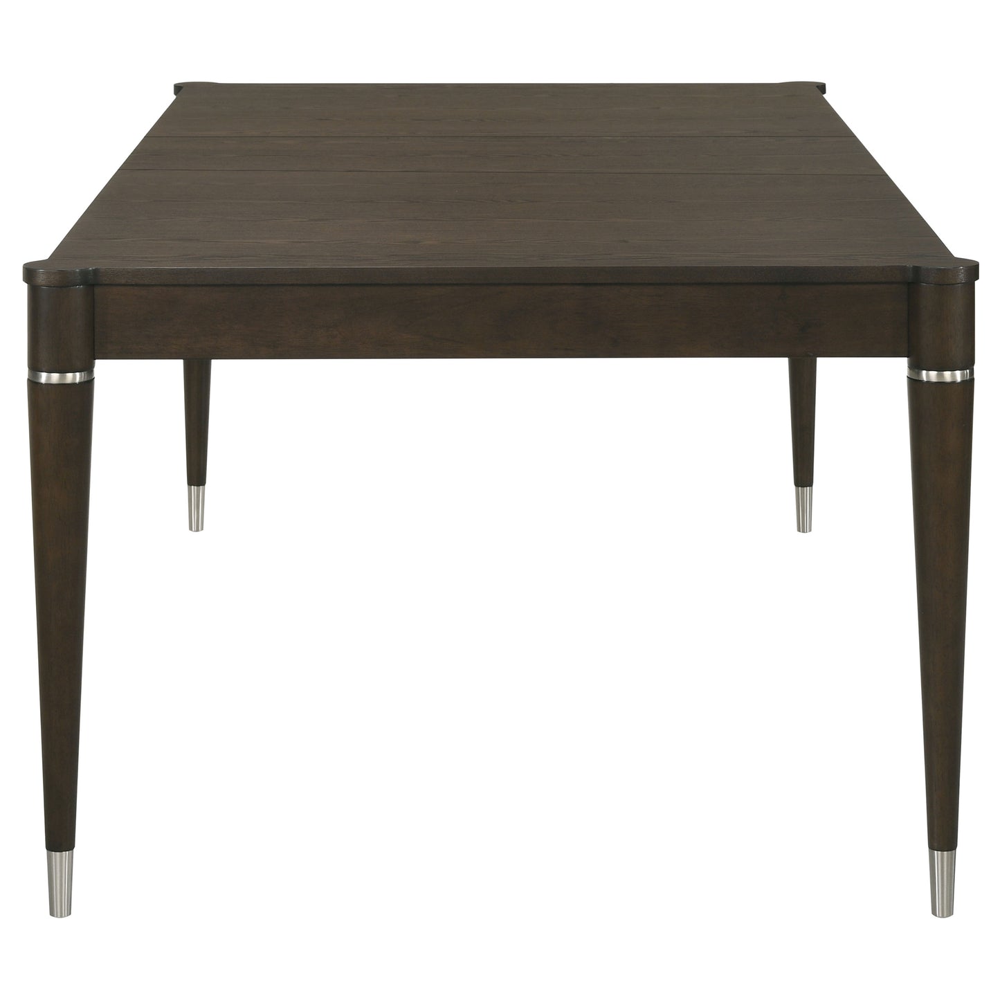 Ash Brown Rubberwood Dining Table with Removable Leaf for Dining Room