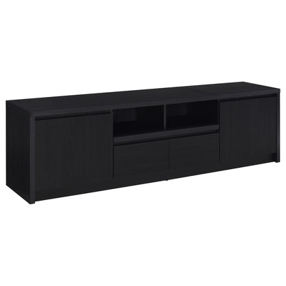 78 Inch Black TV Stand Contemporary Media Console