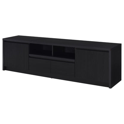 78 Inch Black TV Stand Contemporary Media Console