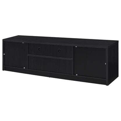 78 Inch Black TV Stand Contemporary Media Console