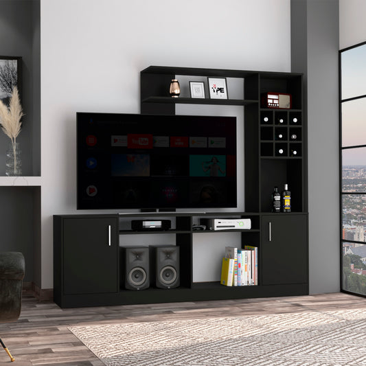 6-Bottle 2-Door Entertainment Center Wenge