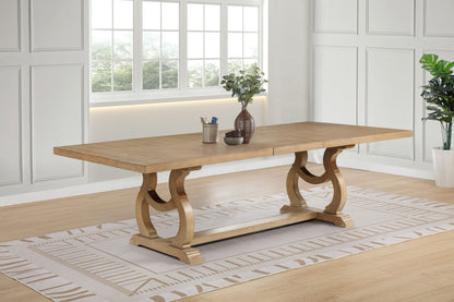 Fremont Brown Trestle Rectangular Dining Table