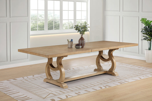 Fremont Brown Trestle Rectangular Dining Table