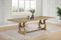 Fremont Brown Trestle Rectangular Dining Table