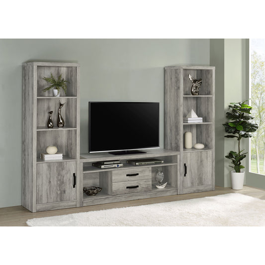Grey Engineered Wood TV Stand 50-59 Inch Media Center