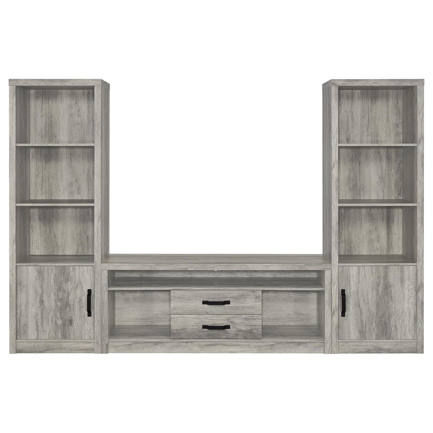 Grey Engineered Wood TV Stand 50-59 Inch Media Center