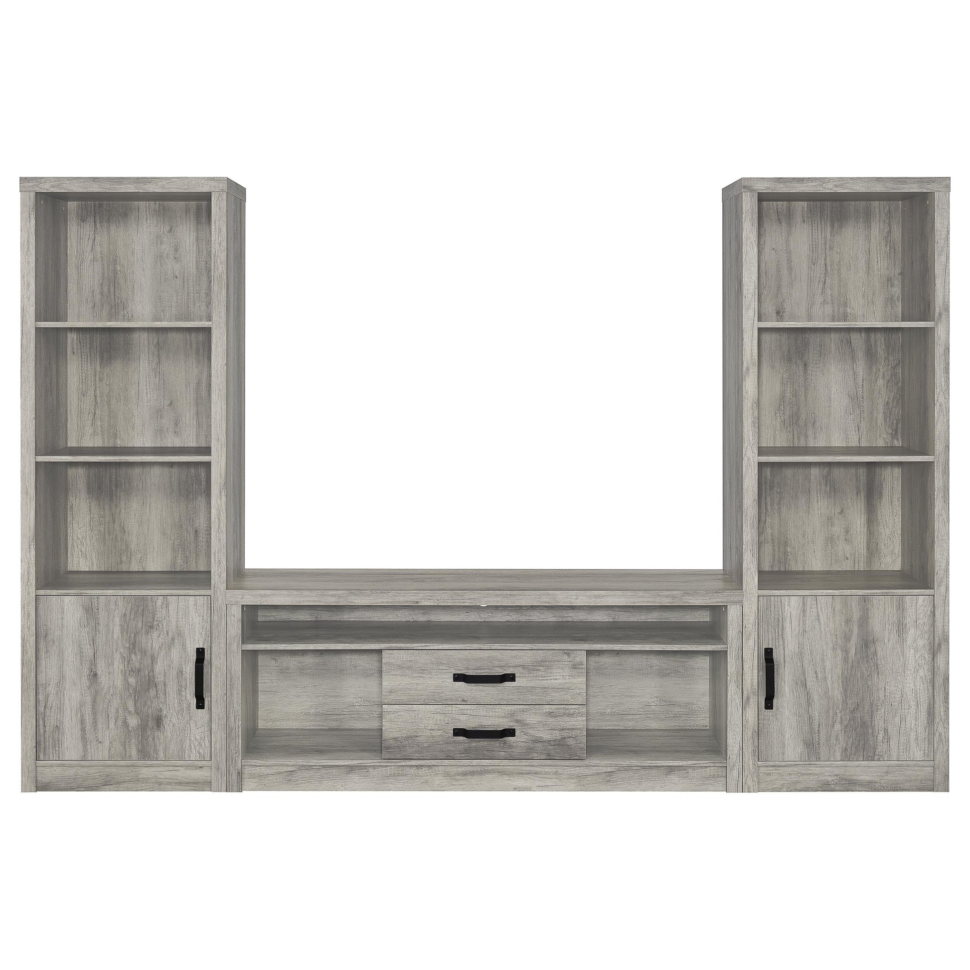 Grey Engineered Wood TV Stand 50-59 Inch Media Center