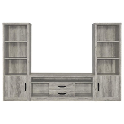 Grey Engineered Wood TV Stand 50-59 Inch Media Center