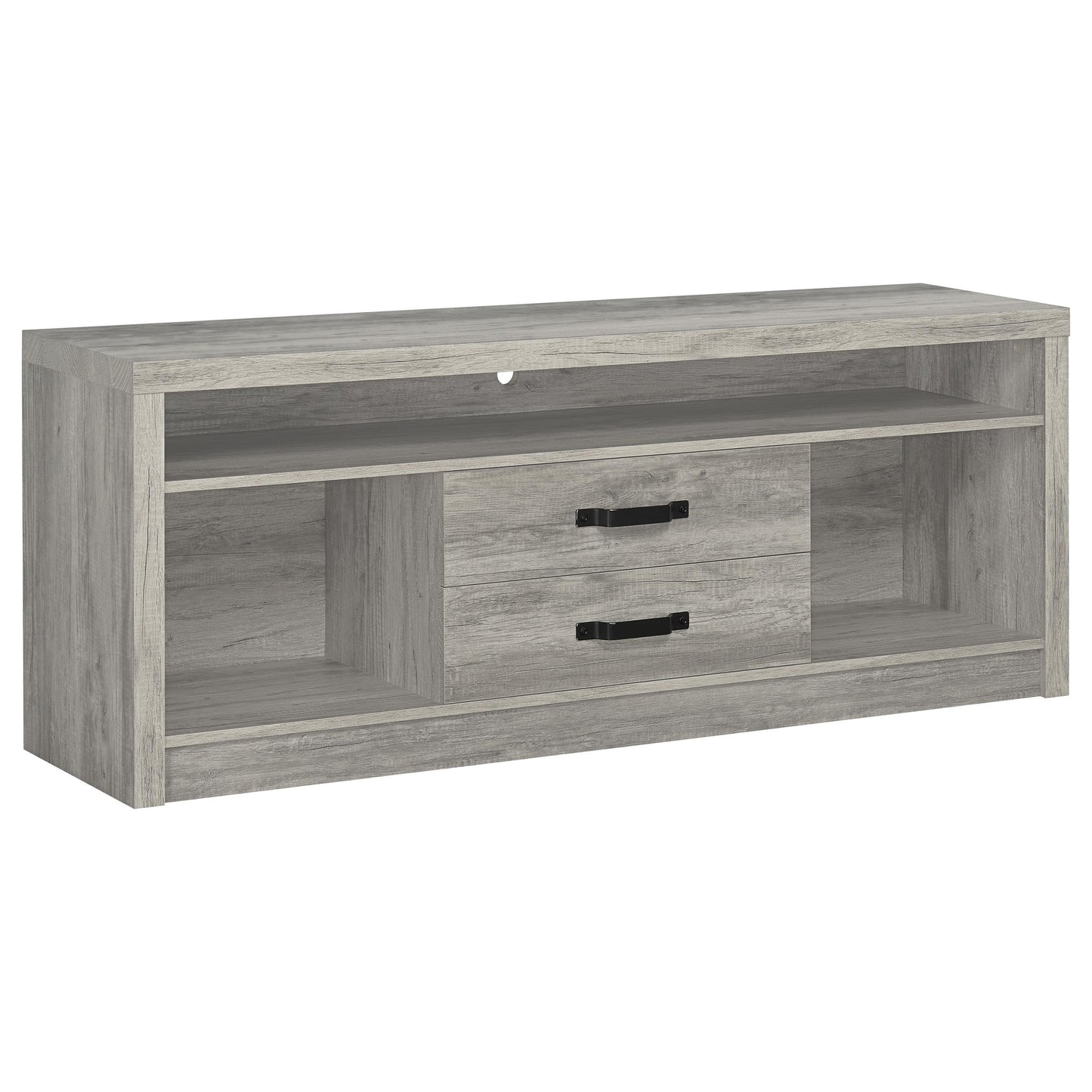 Grey Engineered Wood TV Stand 50-59 Inch Media Center