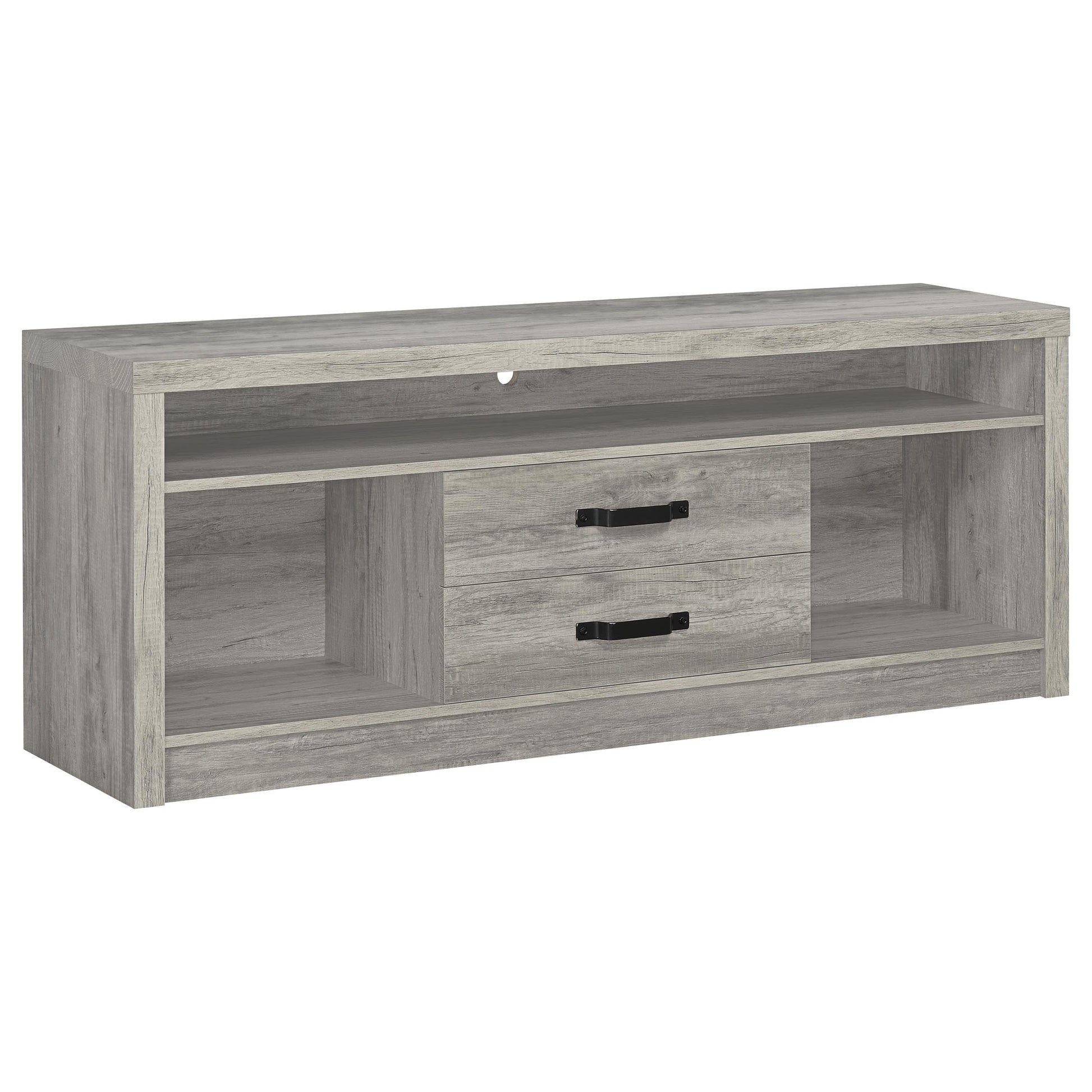 Grey Engineered Wood TV Stand 50-59 Inch Media Center