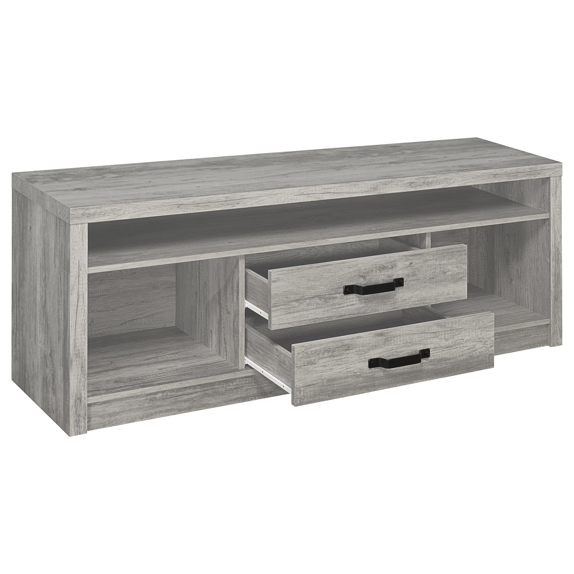 Grey Engineered Wood TV Stand 50-59 Inch Media Center