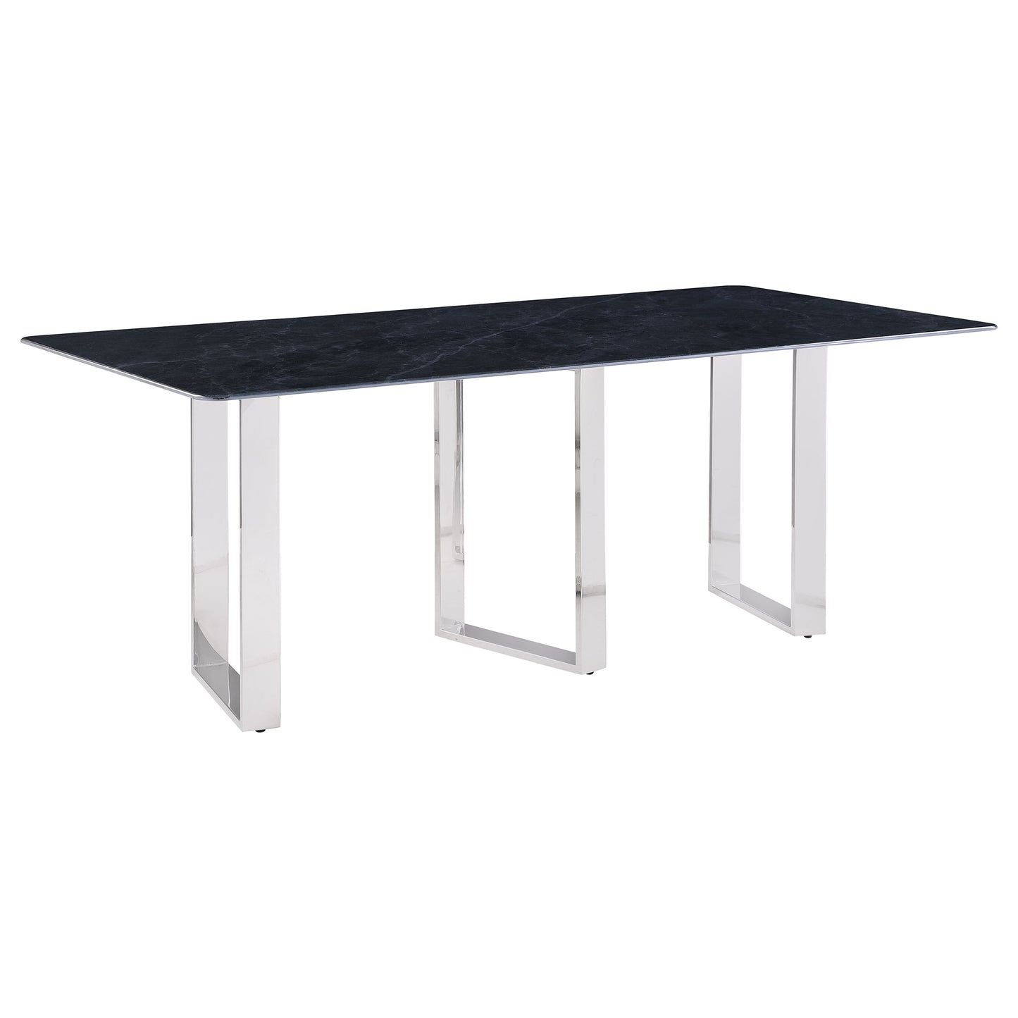 Grey Sintered Stone Rectangular Dining Table for Modern Dining Rooms