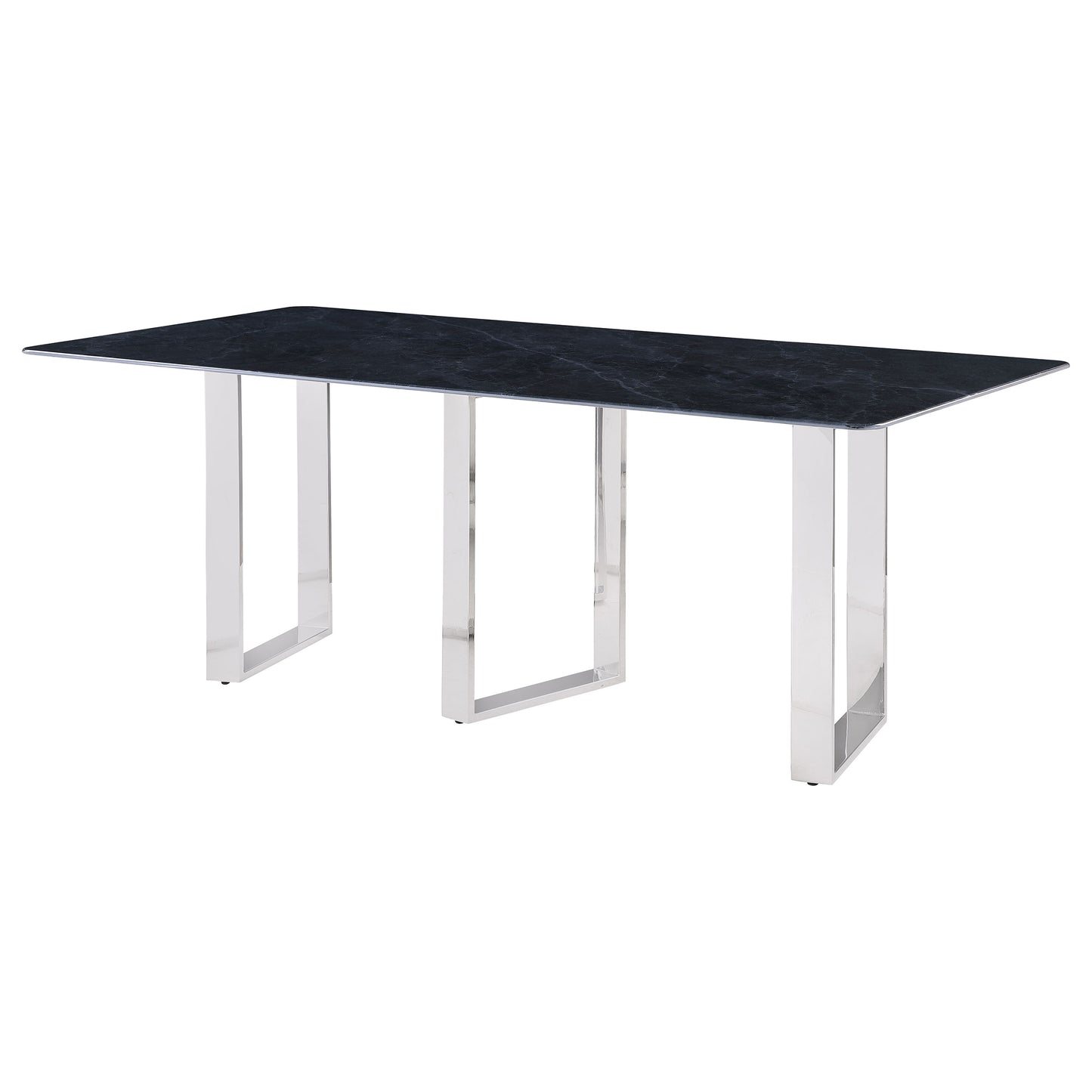Grey Sintered Stone Rectangular Dining Table for Modern Dining Rooms