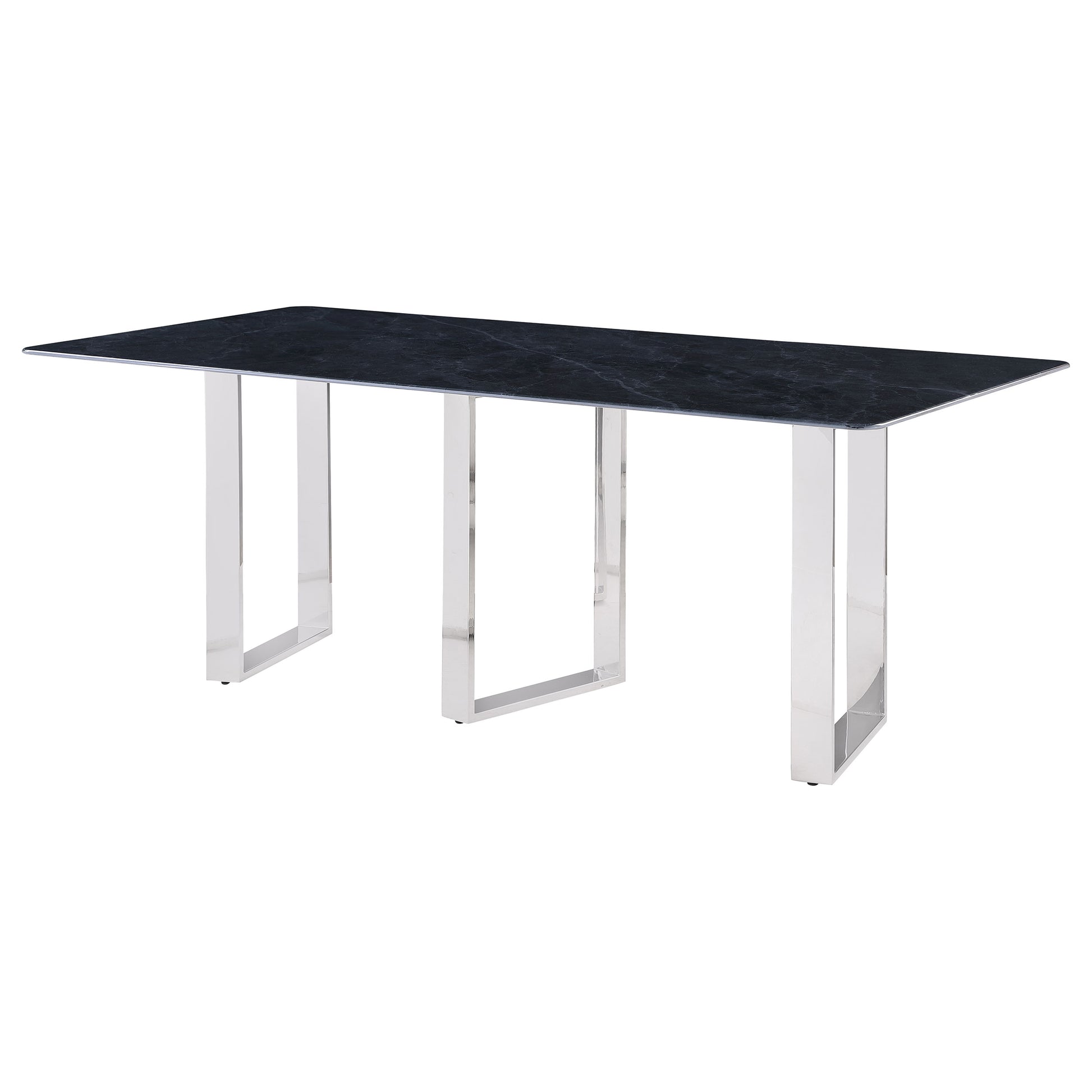 Grey Sintered Stone Rectangular Dining Table for Modern Dining Rooms