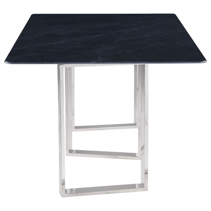 Grey Sintered Stone Rectangular Dining Table for Modern Dining Rooms