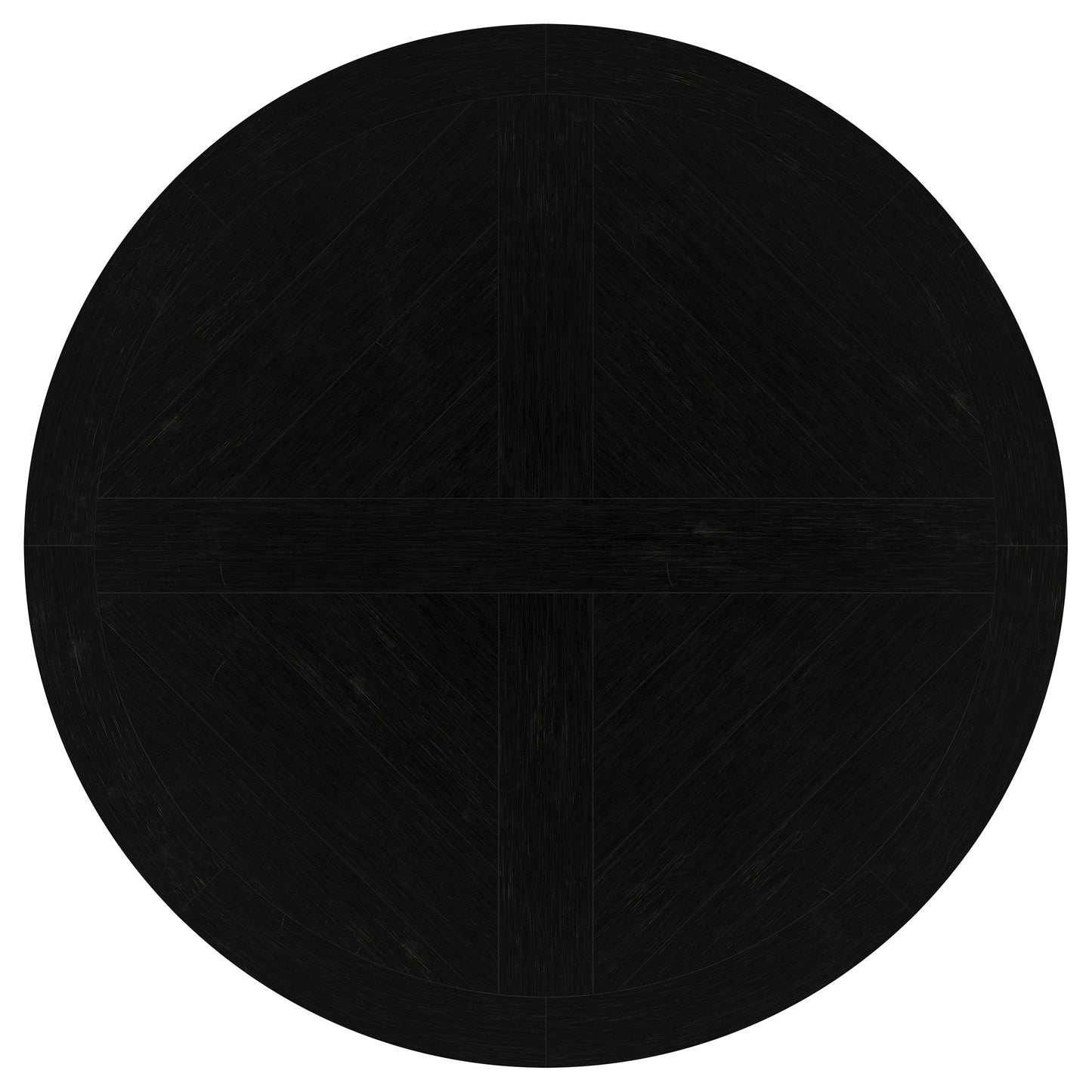 Black Round Pine Dining Table for Kitchen & Dining Room Use