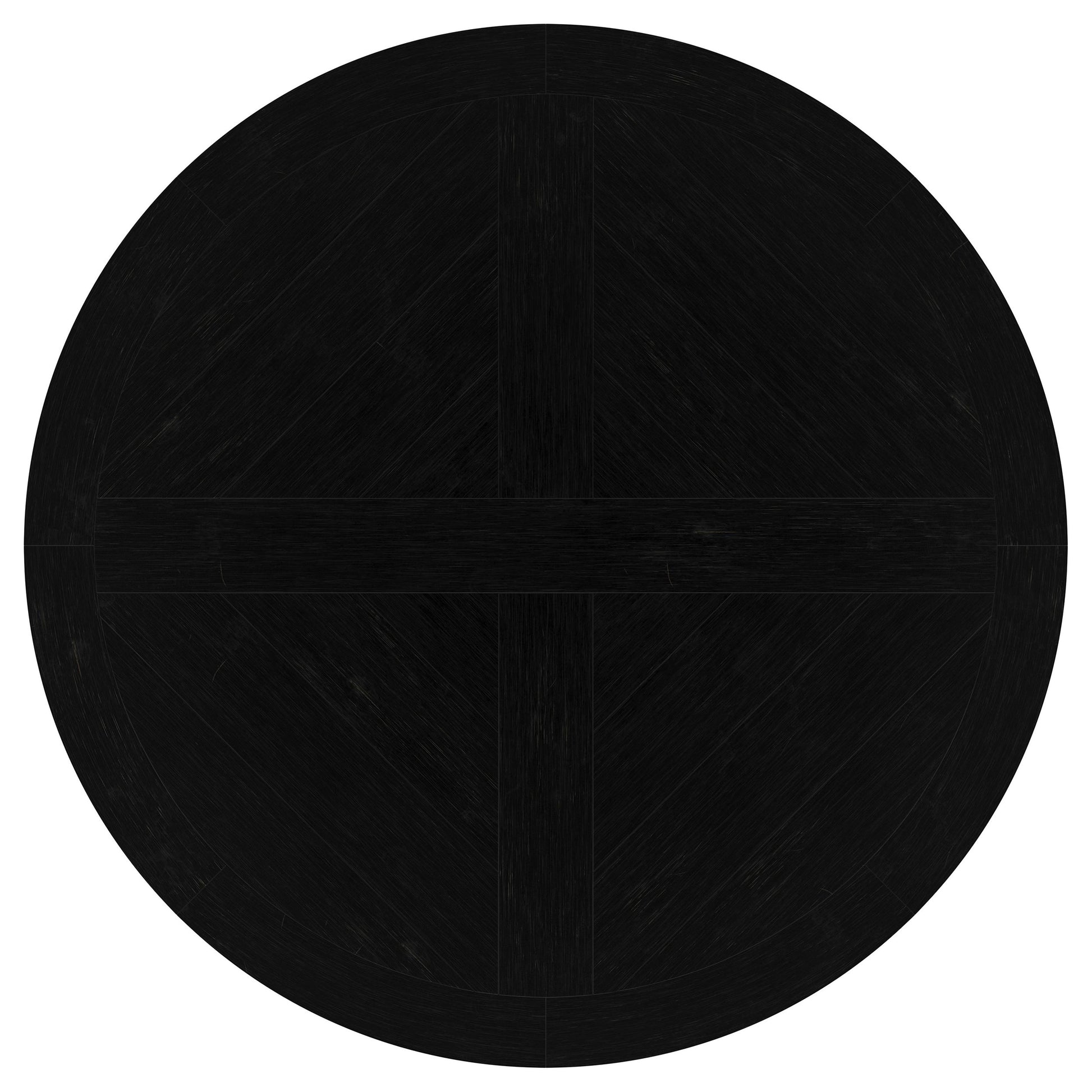 Black Round Pine Dining Table for Kitchen & Dining Room Use