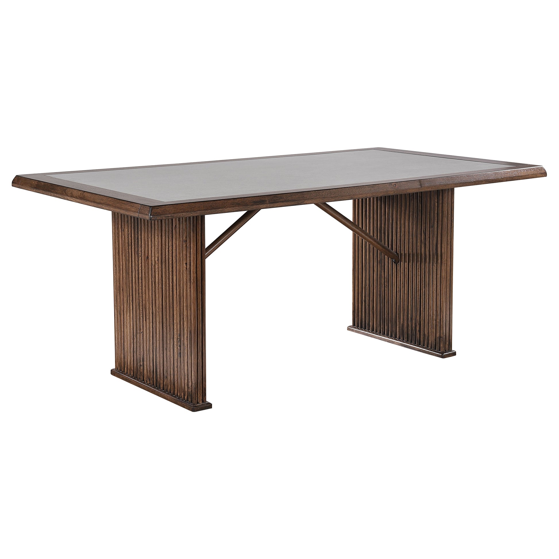 Brown Rectangular Dining Table - Seats 4