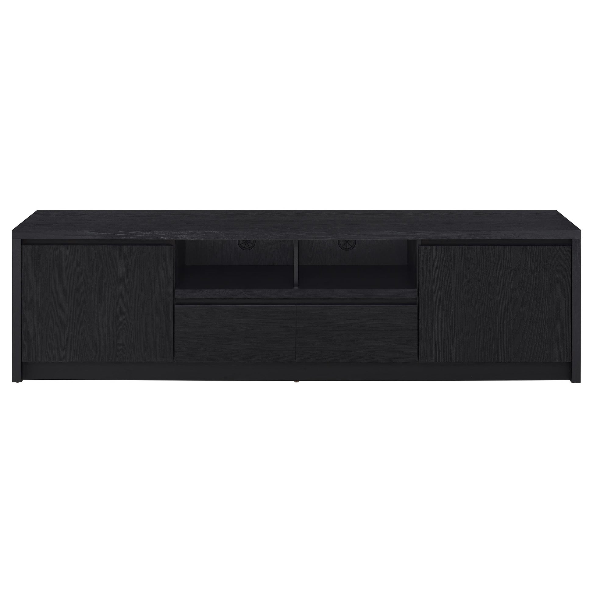 Sloat Black 3-Piece Entertainment Center - TV Stand & Towers