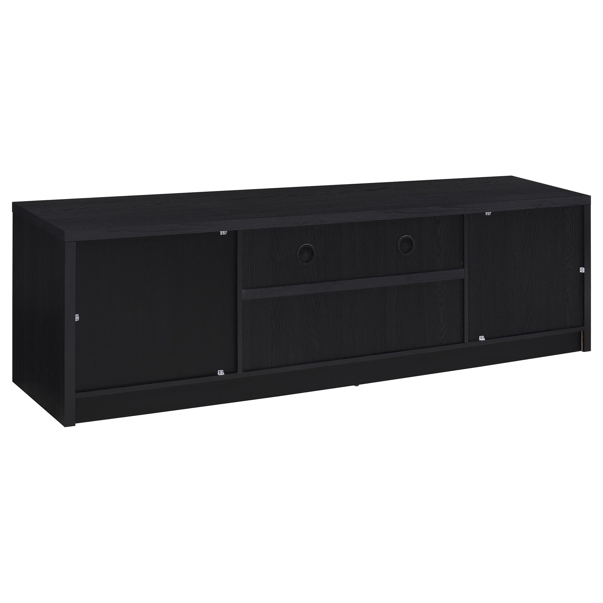 Sloat Black 3-Piece Entertainment Center - TV Stand & Towers