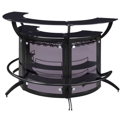 Black Metal Bar Table - 3 Piece Contemporary Design for Dining Room