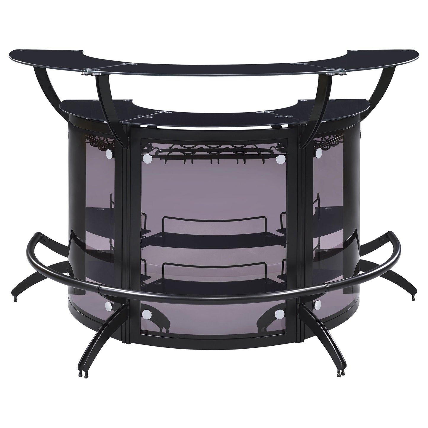 Black Metal Bar Table - 3 Piece Contemporary Design for Dining Room