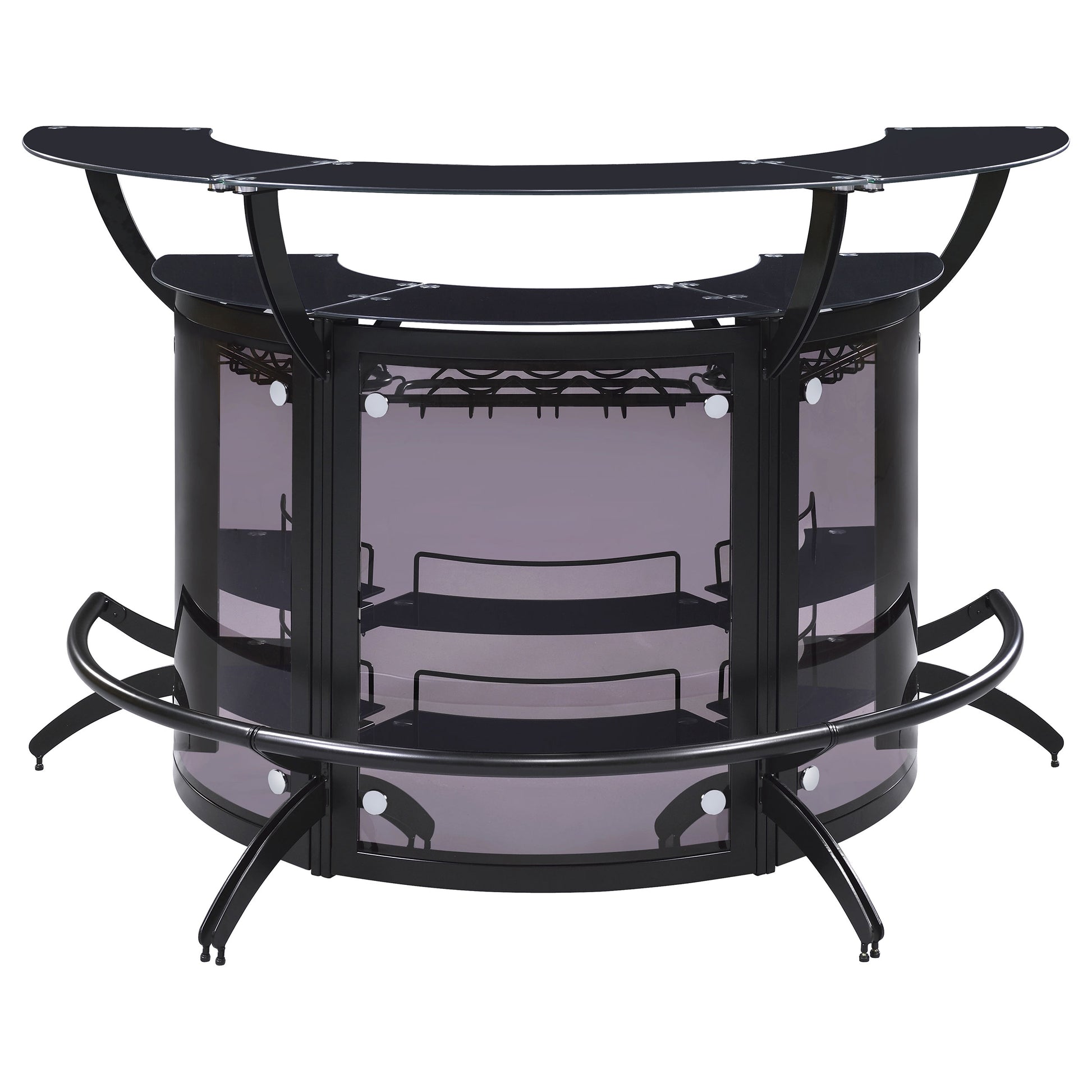 Black Metal Bar Table - 3 Piece Contemporary Design for Dining Room