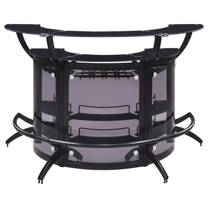 Black Metal Bar Table - 3 Piece Contemporary Design for Dining Room