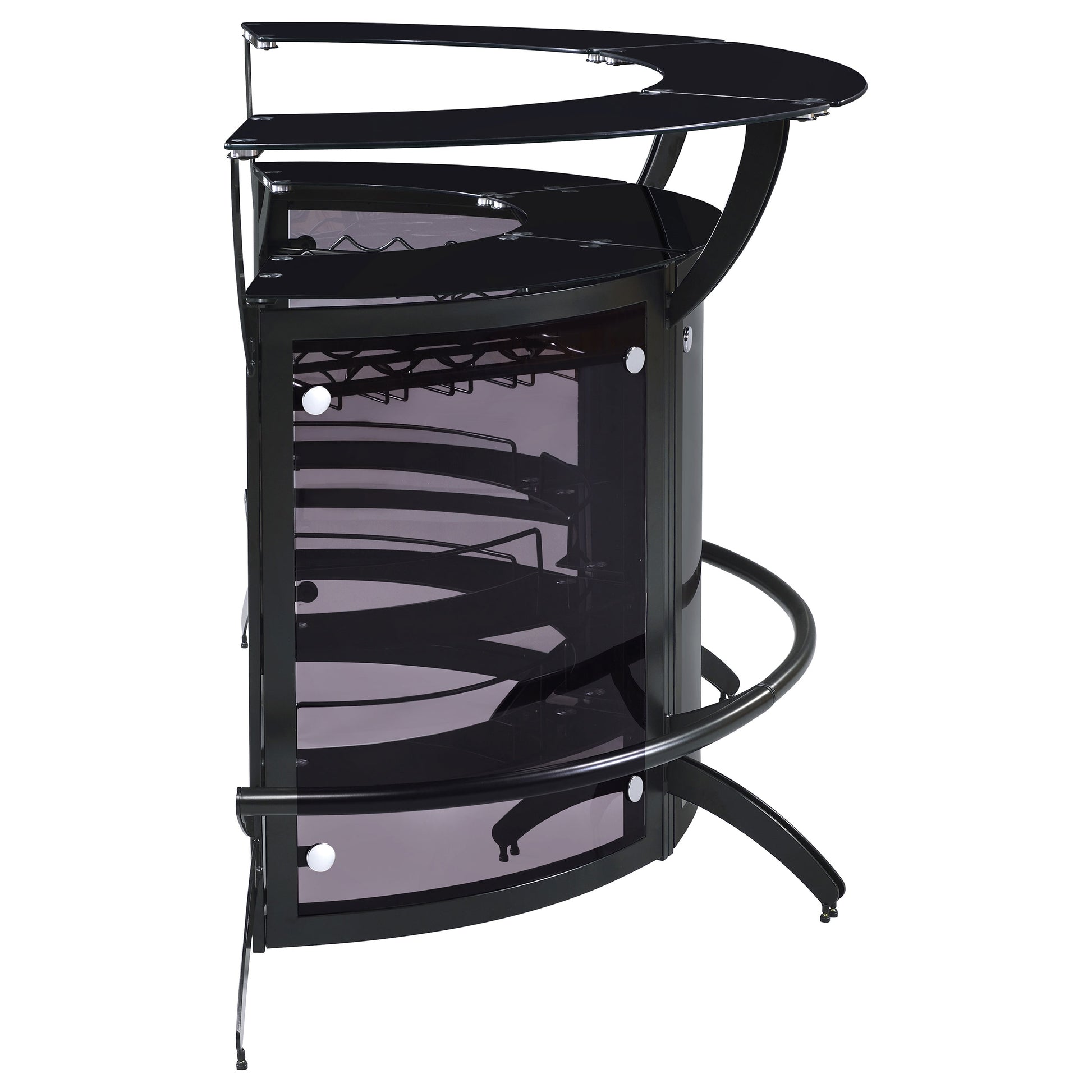 Black Metal Bar Table - 3 Piece Contemporary Design for Dining Room