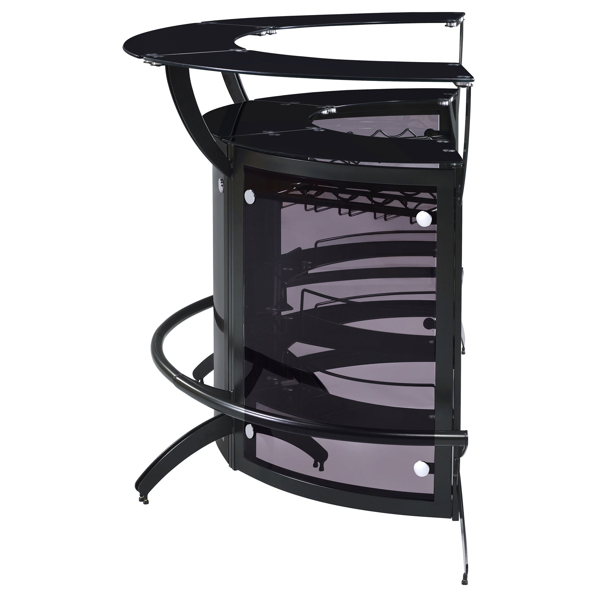 Black Metal Bar Table - 3 Piece Contemporary Design for Dining Room