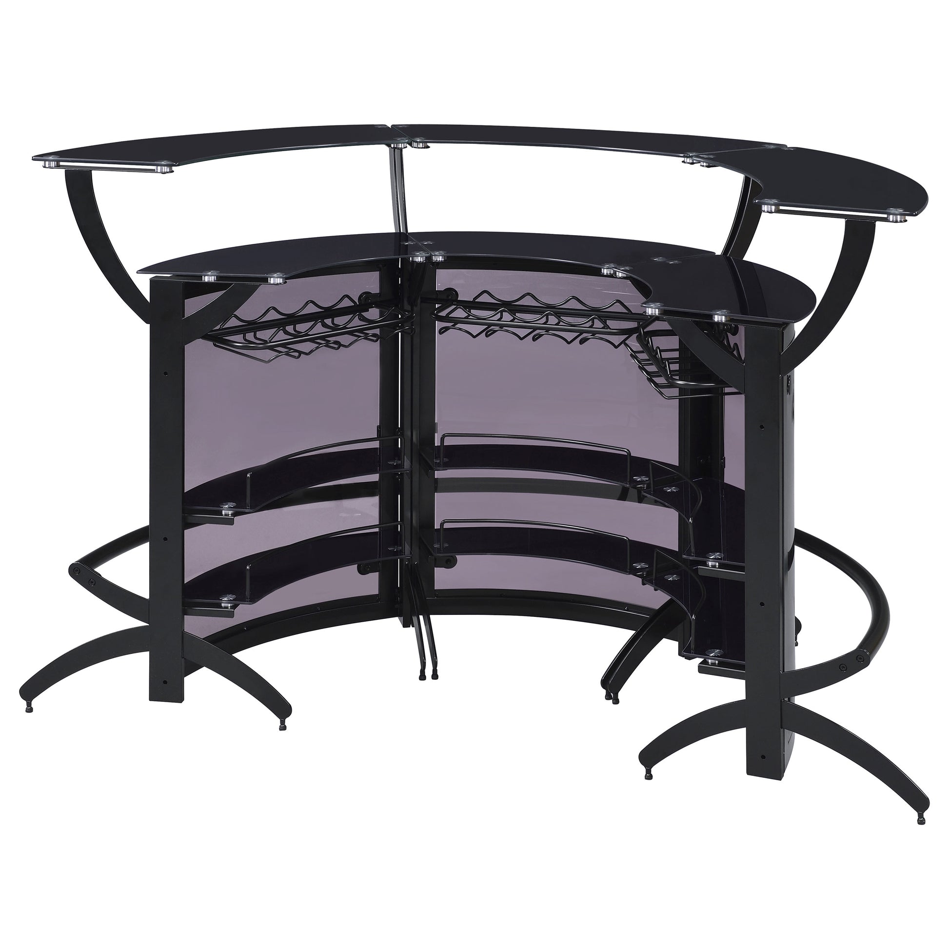 Black Metal Bar Table - 3 Piece Contemporary Design for Dining Room