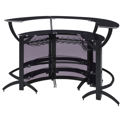 Black Metal Bar Table - 3 Piece Contemporary Design for Dining Room