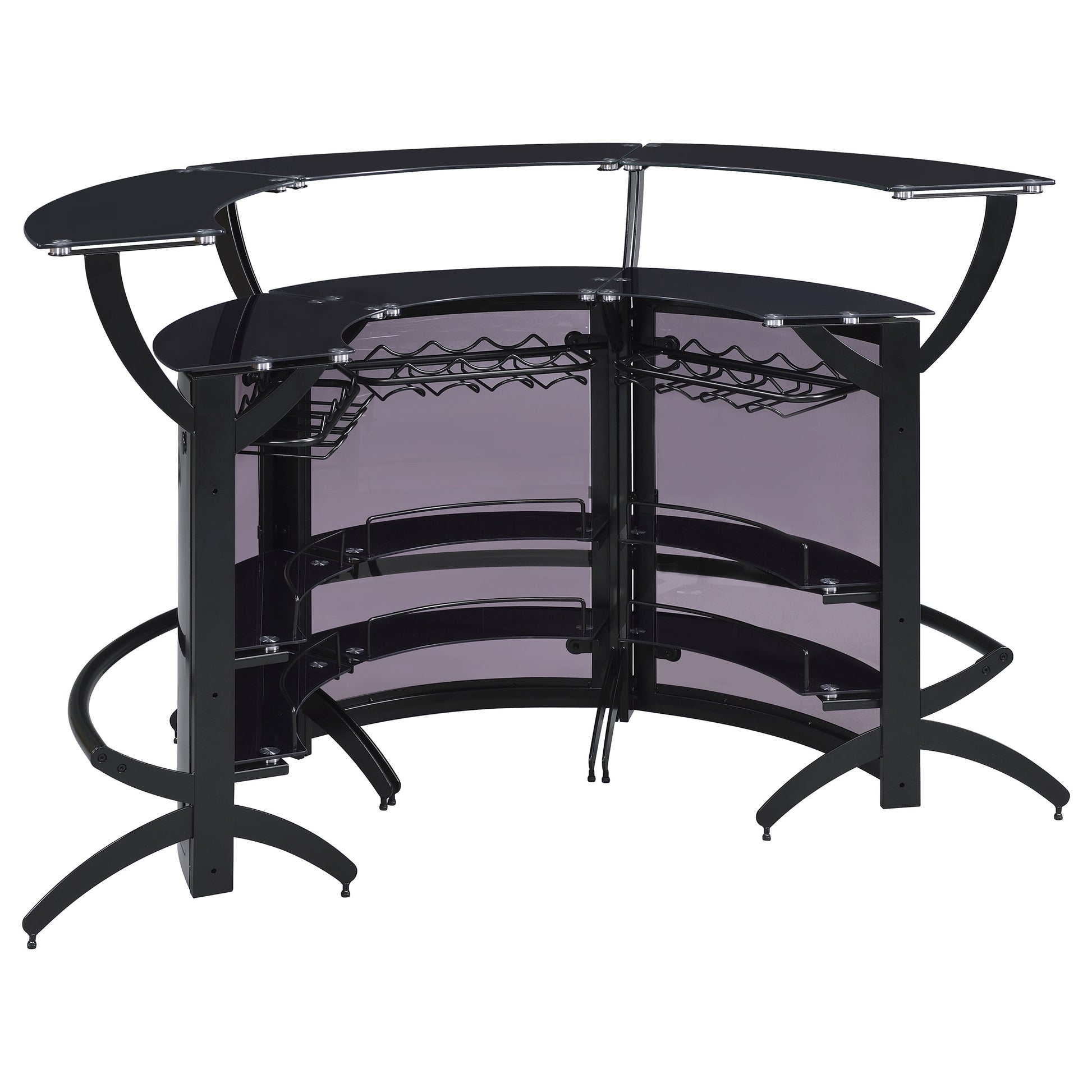 Black Metal Bar Table - 3 Piece Contemporary Design for Dining Room