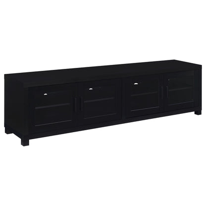 Black 3-Piece TV Stand & Media Towers - 79 Inch Storage