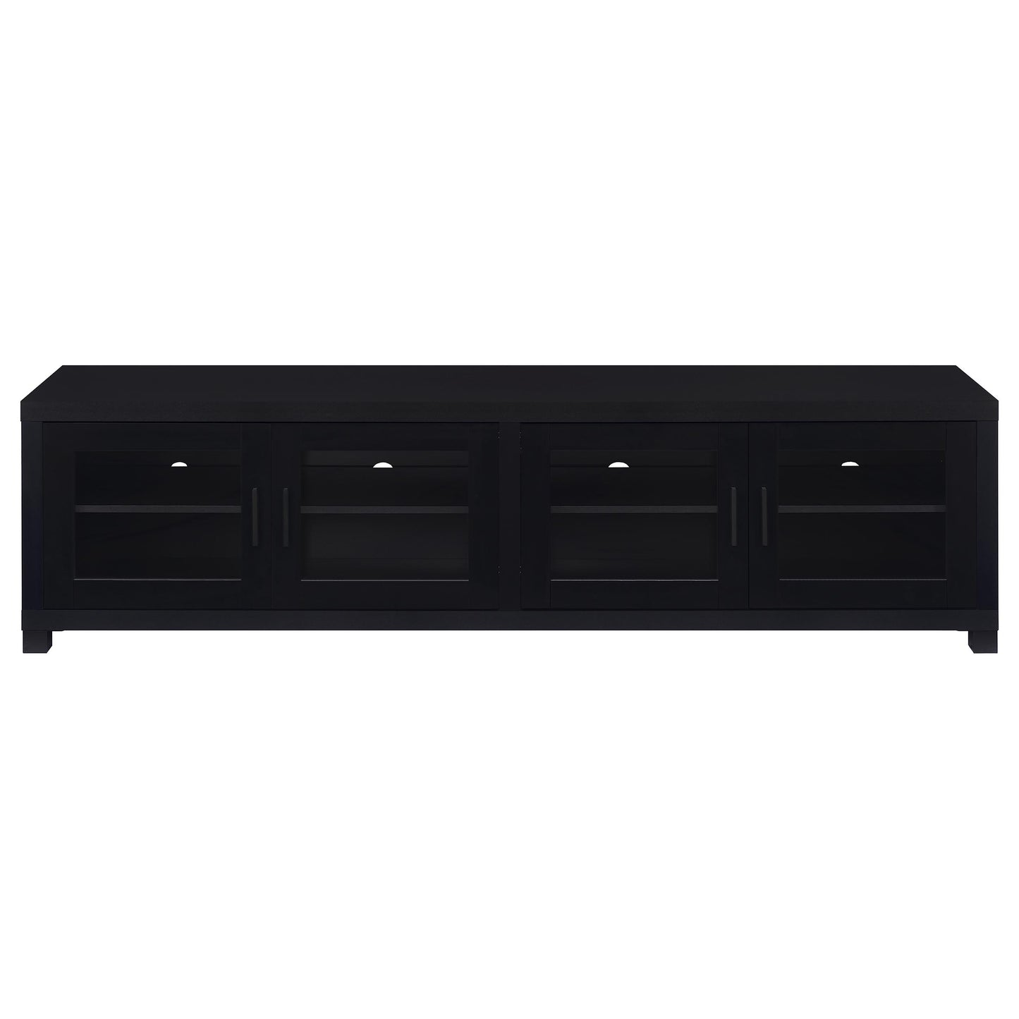 Black 3-Piece TV Stand & Media Towers - 79 Inch Storage