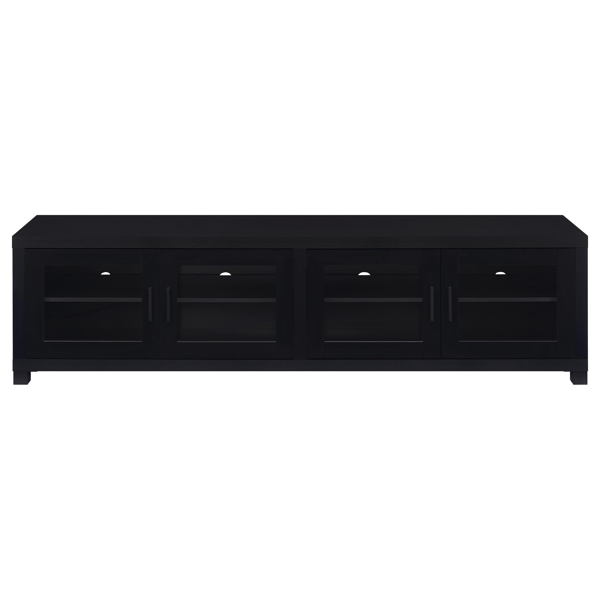 Black 3-Piece TV Stand & Media Towers - 79 Inch Storage