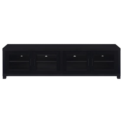 Black 3-Piece TV Stand & Media Towers - 79 Inch Storage