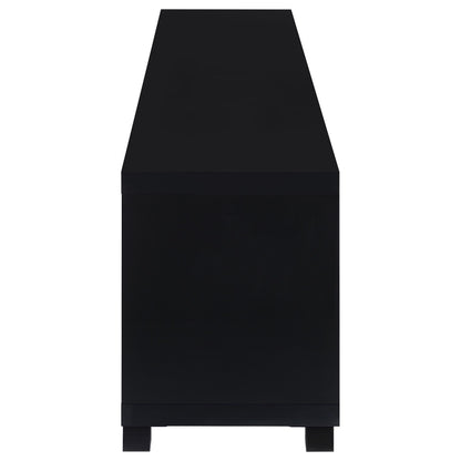 Black 3-Piece TV Stand & Media Towers - 79 Inch Storage