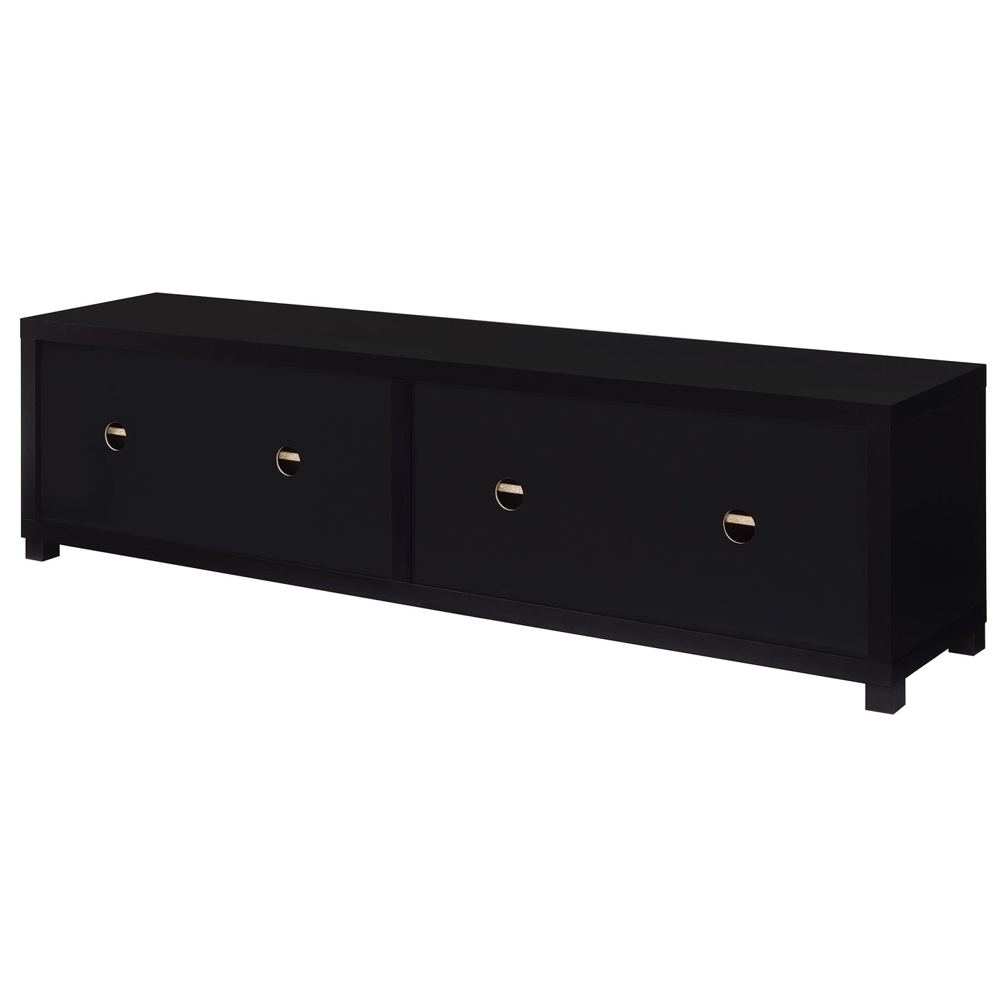 Black 3-Piece TV Stand & Media Towers - 79 Inch Storage