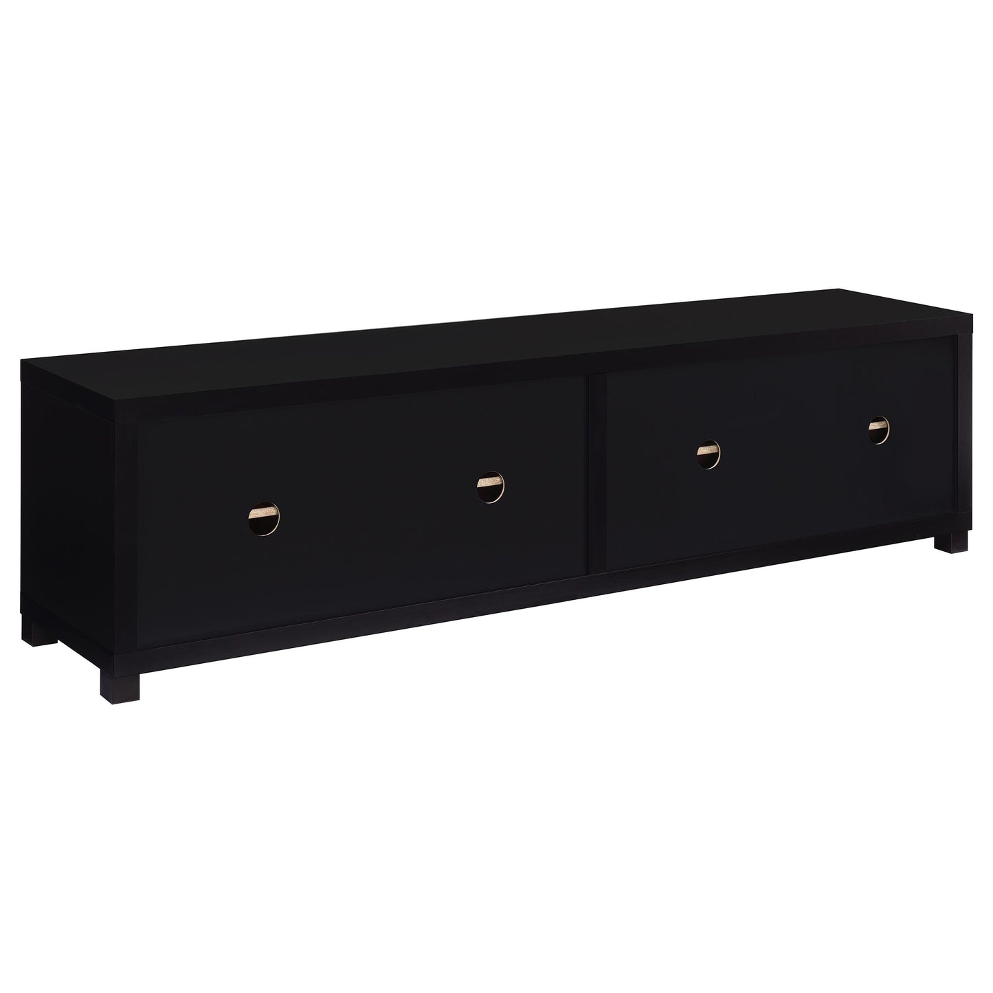 Black 3-Piece TV Stand & Media Towers - 79 Inch Storage