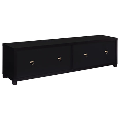 Black 3-Piece TV Stand & Media Towers - 79 Inch Storage