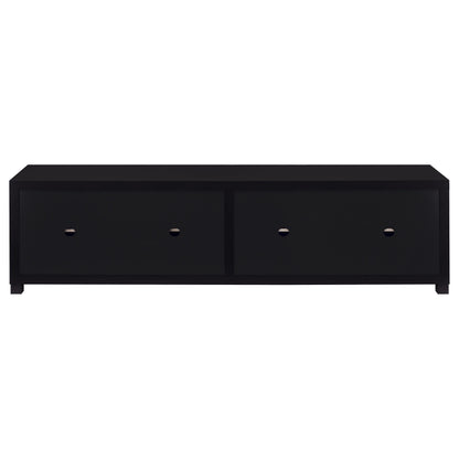 Black 3-Piece TV Stand & Media Towers - 79 Inch Storage