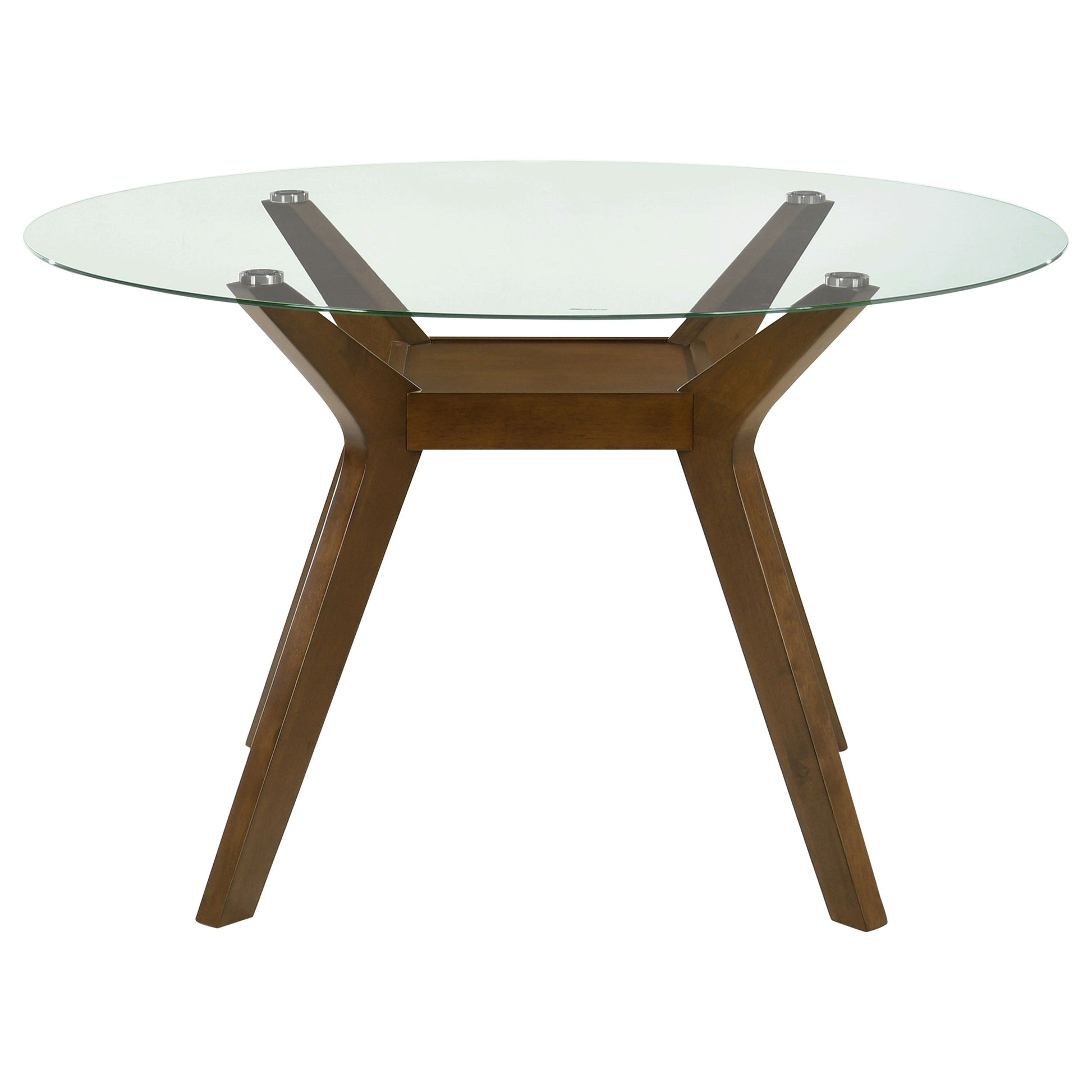 Mid-Century Modern Round Wood Dining Table for Dining Room