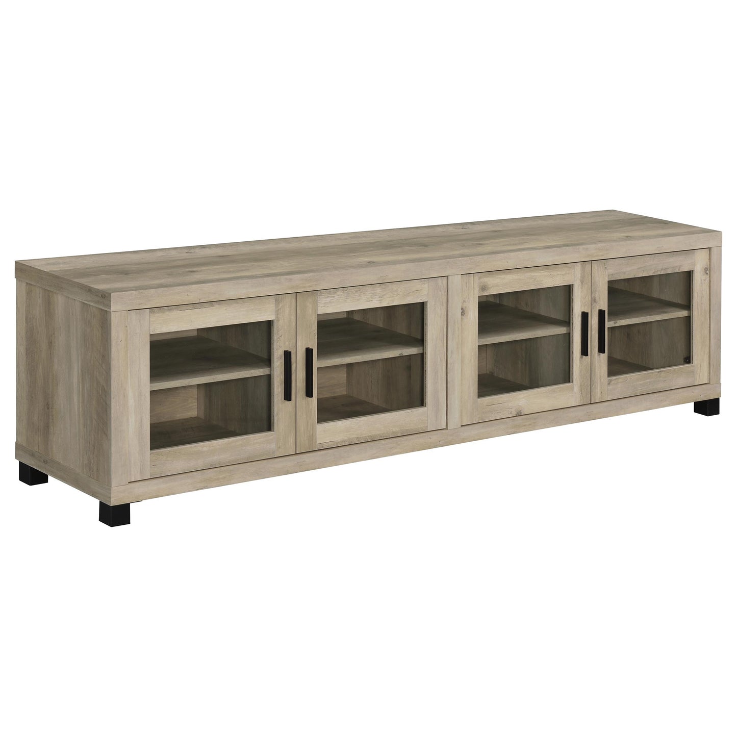 Natural Engineered Wood 6 Piece Sectional Sofa