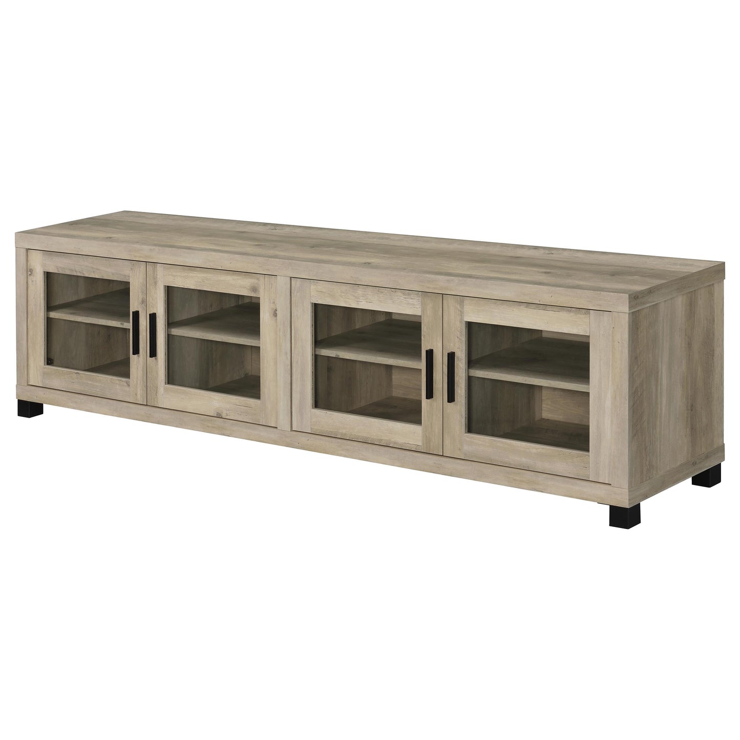 Natural Engineered Wood 6 Piece Sectional Sofa