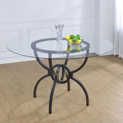 Marina Gunmetal 48-inch Round Dining Table
